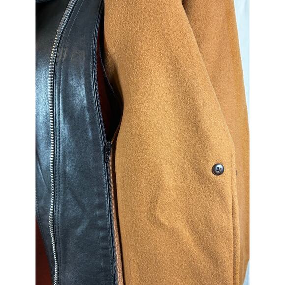 Veronica Beard Size 6 Chesterfield Wool Cashmere Dickey Coat Trench Leather moto - Picture 8 of 14